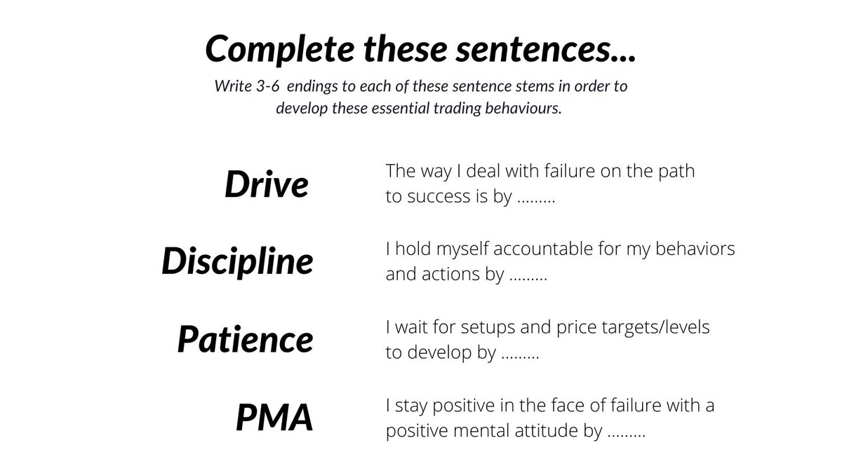 TRI_Markets's tweet photo. Weekend journal prompts to improve your trading.. complete each sentence with 3-6 endings. Comment answers below if you like :) #pma4tw #tradetheprocess #makemoneyfromtrading
https://t.co/18WpLQpQJk https://t.co/s7LdH1ZzQ9