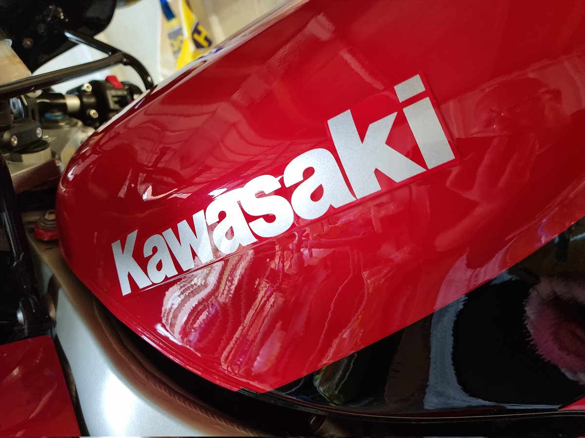 shaun7r's tweet photo. Who says the young have all the looks ๐ค #BILR #ZX9R #Kawasaki #Ninja #Scarlett's tlc time with some @autoglym products https://t.co/SwAA6DHwIh
