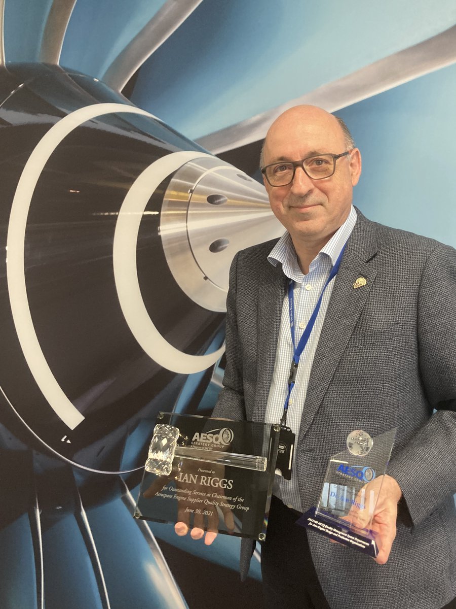 SAEITC's tweet photo. AESQ recognizes Dr. Ian Riggs, Rolls-Royce, for serving as the AESQ Chair and SAE AS13100™ Standard Writing Team Leader!
Learn more about AS13100: https://t.co/CDtkU0Ni5B
Follow AESQ Activities: #AESQ #AS13100 #quality #aeroengines #standards https://t.co/3S3qEAQu9C
