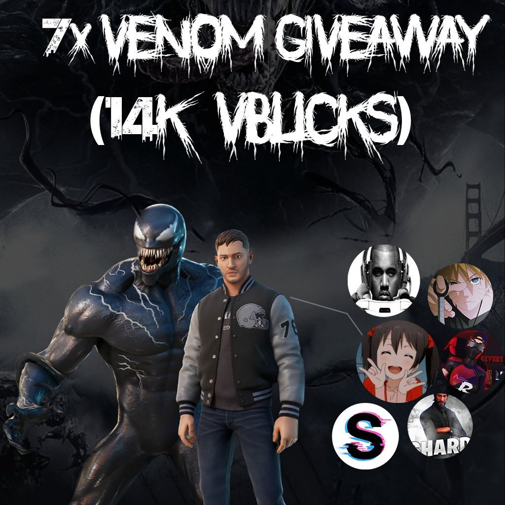 ME AND SOME OTHER LEGIT GIVERS HAVE PLANNED A HUGE 7X VENOM SKIN OR 14000 V-BUCKS GIVEAWAY FOR OUR NOTIFICATIONS GANG WHICH WILL BE HOSTED TODAY!!!

LIKE TO SHOW ME THE HYPE ❤