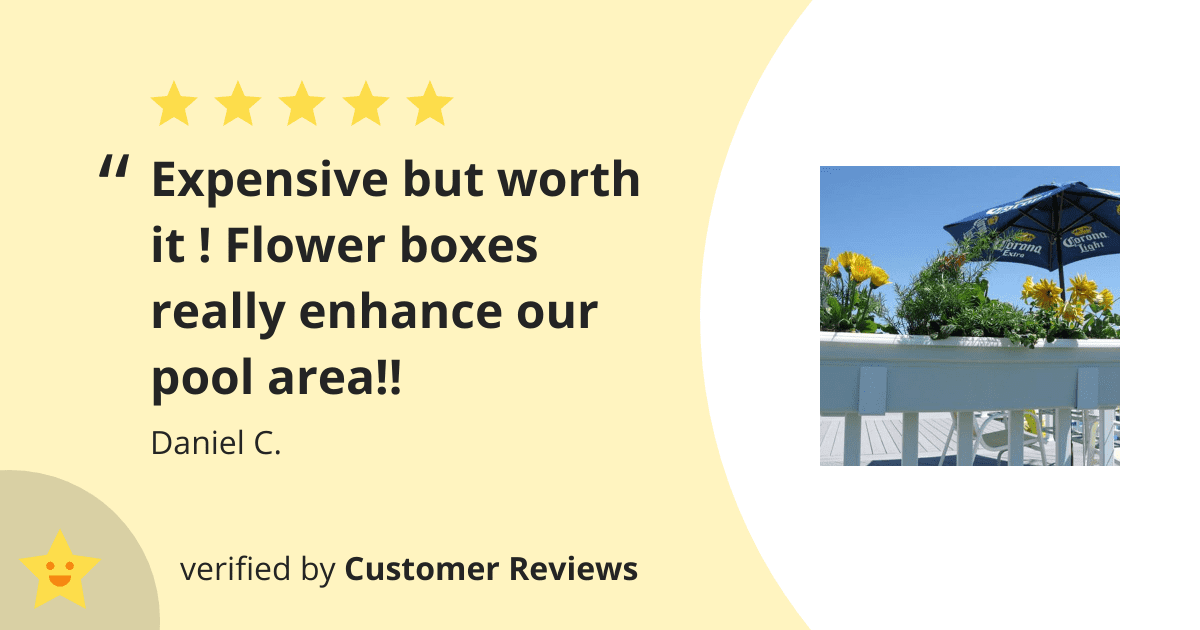 Review and photos from Daniel C.  As you can see, he bought numerous Flower Box Holders for his aluminum pool fence.  They look great &amp; really add a lot of color!
Thank you Daniel!
mideproducts.com/shop/slip-on-a…