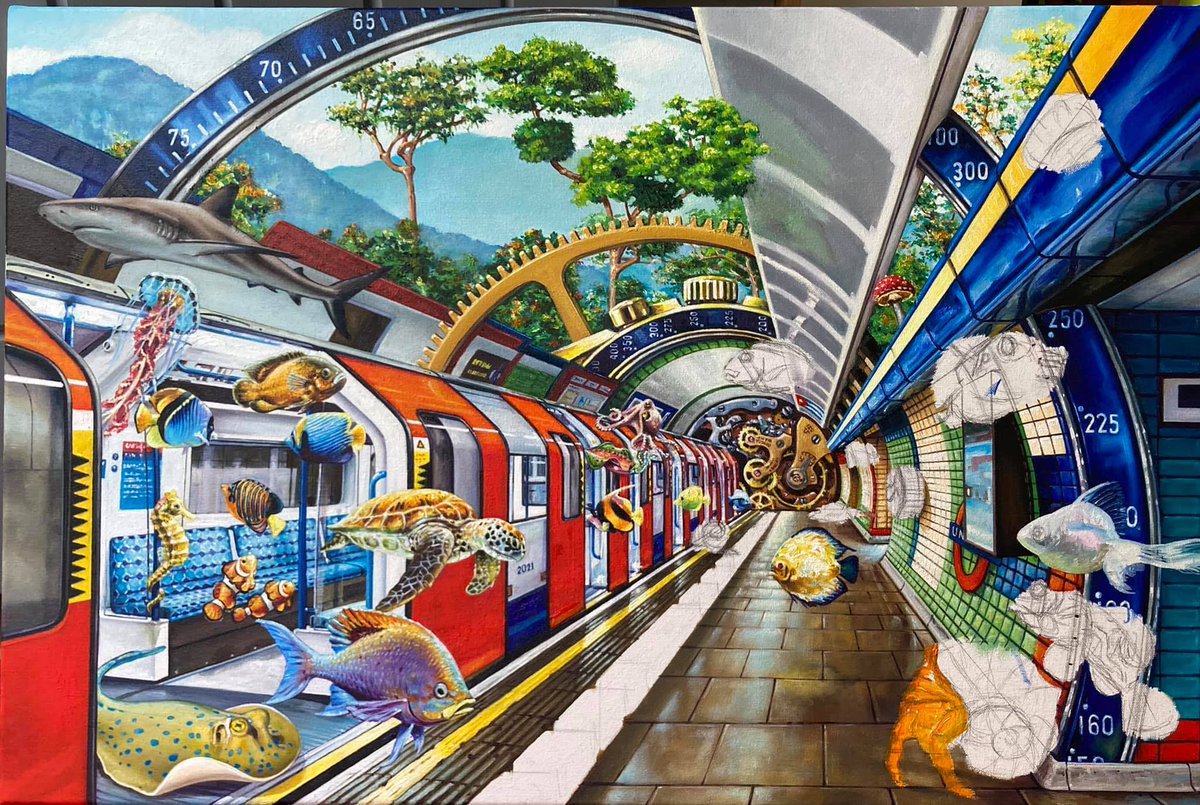 HaddonGalleries's tweet image. I have pleasure in confirming that Alberto Martinez will be in Haddon Galleries on Saturday 2nd October from 10 am to 3 pm, to launch his new Original ( nearly finished, picture below ) 
There is  a limited edition print of the original, Framed Canvas £795, Framed paper £449.