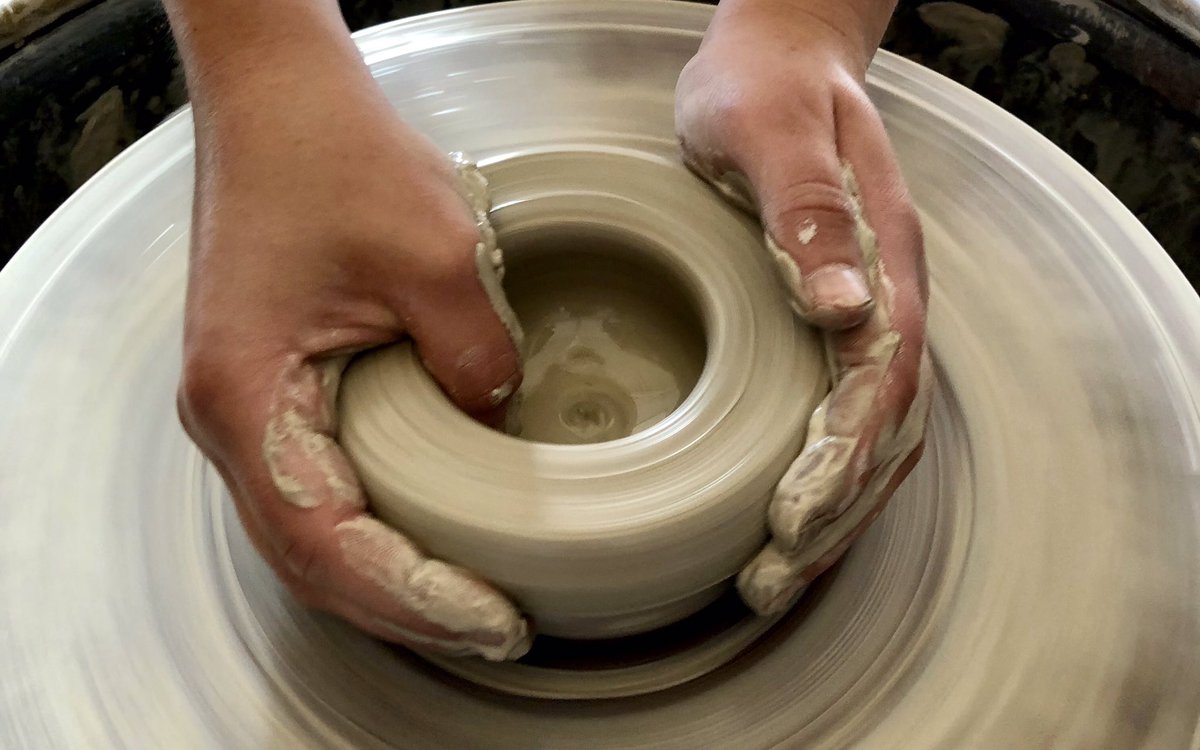 anthonyrh33's tweet photo. Had a great deal of fun teaching ceramics to a group of pupils aged 7 - 16 this morning @bedesnews It was wonderful to see them all so proud of what they had made out of clay. Proud to be a teacher this morning sharing my passion for ceramics. #CreateWithClay @ArtBedes https://t.co/gHxvany1zO