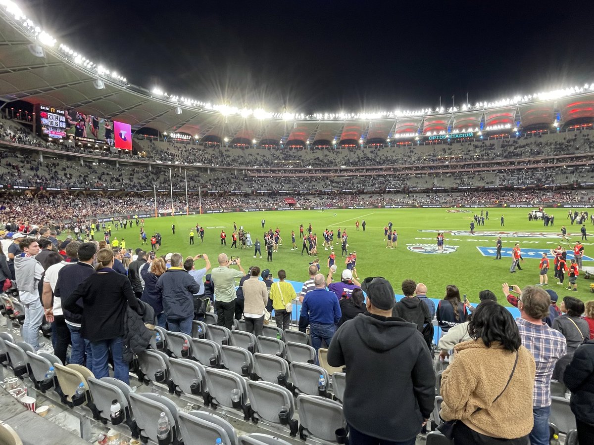 Well done <a href="/melbournefc/">Melbourne Demons</a> #AFL
Well done WA. 
A magnificent Grand Final.