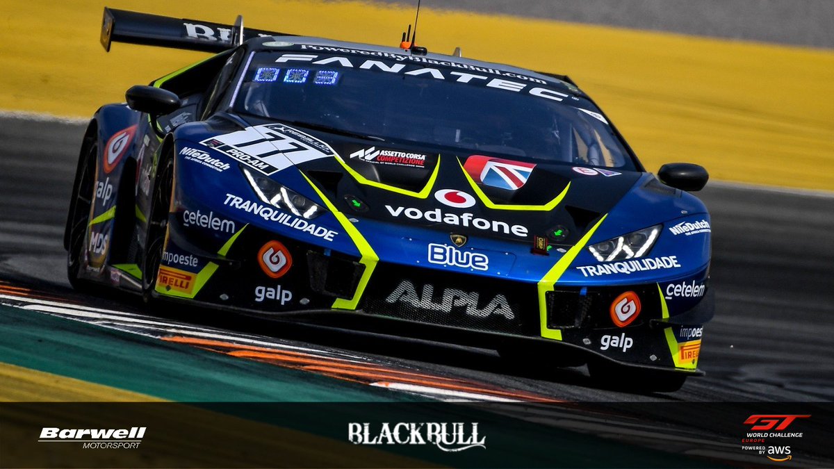 BarwellMotorSpt's tweet photo. 🇪🇸 Valencia Qualifying ✅
Q1 - P3 - Miguel Ramos
Q2 - P2 - Henrique Chaves
Fantastic session ahead of tomorrow's two races.
Don't forget you can watch live ‼️
https://t.co/w2im66AFOY
#blackbullscotchwhisky #gtworldeu #lamborghini #GT3 https://t.co/i6kZRVBc9x
