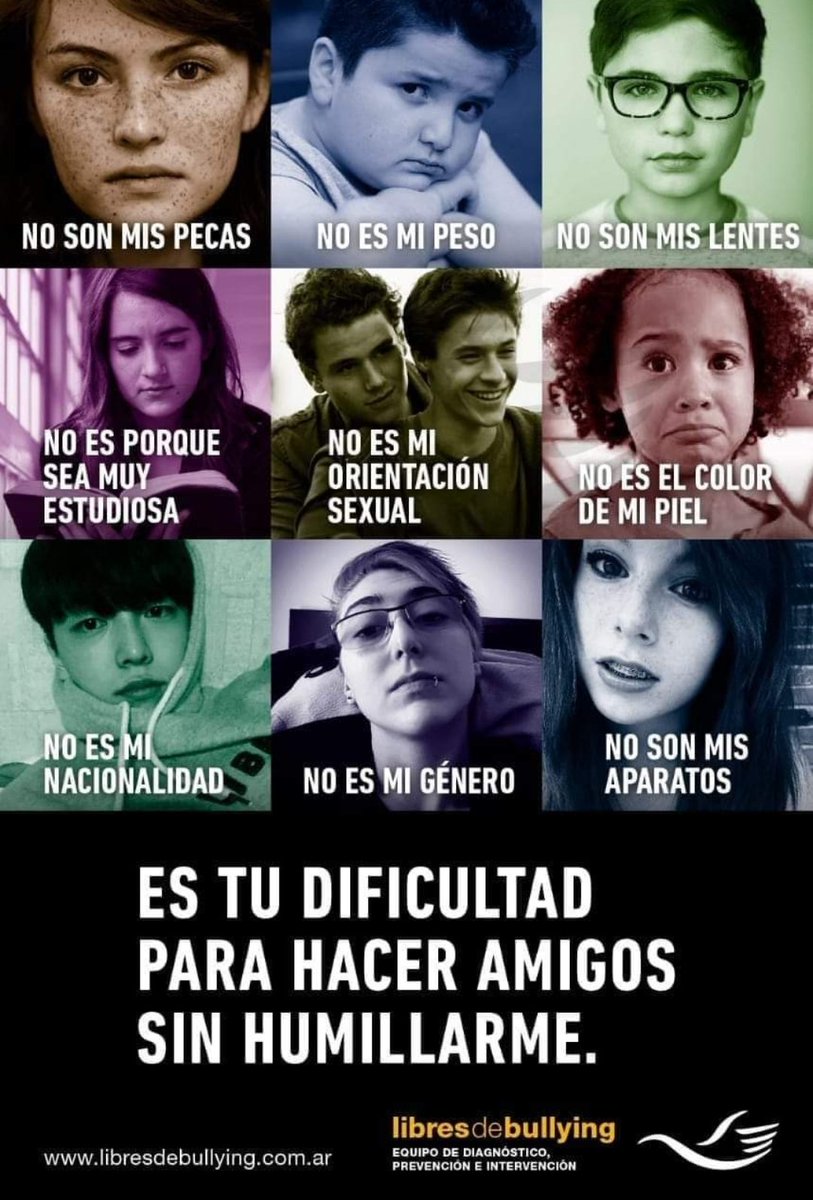 ValleFdez6's tweet photo. 🛑 Excelente campaña contra bullying 🛑

#mfltwitterati
@esterborin @MissFedrizzi @vane_mfl @MargaritaMorti3
@TeacheryDiaz
@esterborin
@StefPianigiani https://t.co/VUNTxBBX7a