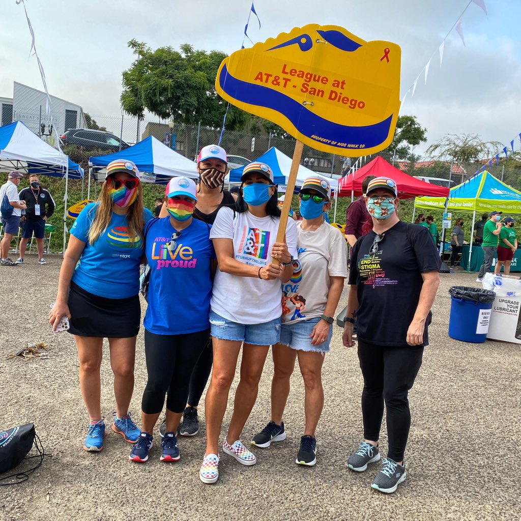 dbcarnicom's tweet photo. Team LEAGUE at AT&T is here at the 2021 San Diego AIDS Walk!
Thank you to all our team members here today or virtual and all our donors!
#endstigma #AIDSWalkSD @ATTimpact @LEAGUEatATT @LifeAtATT @PioneersDeAnza #communitychampions https://t.co/xHsXUfNLbI