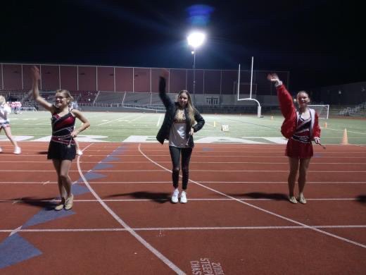 Senior Night! Congratulations to our very own silly and outgoing leaders, Liv &amp; Katie! They had a special alumni appearance by Miss Paige Anderson to finish off the night! Go Eagles! 🏈✨🦅