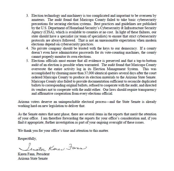 @MWZH1 @Coreydjay @3D_Unreal @lawindsor @RexChapman The entire point of the audit is this section of the Senate president’s letter to the AG. As I said, the rest is literally just innuendo to encourage distrust in the electoral process and enable politicians to have more control over votes and results (see point 4 for example)