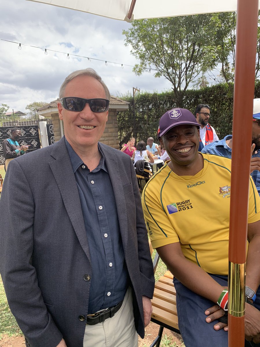 Watching AFL finals with Australian High Commisioner in East Africa H.E Luke Williams
