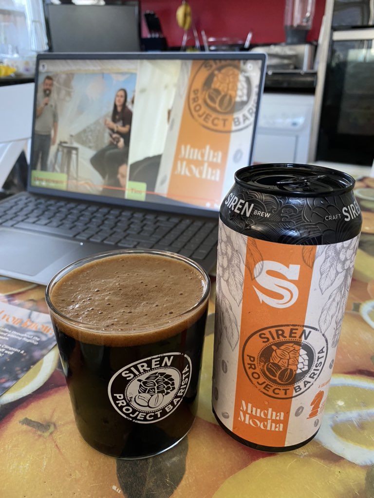 BeerPrimeUK's tweet photo. Wow! This one’s a massive beer. A big slap around the face with coffee too, which is no bad thing when it’s showcasing coffee! @SirenCraftBrew #ProjectBarista Mucha Mocha weighing in at 10%! It’s one to sip and savour for sure. Coffee from @QtrHorseCoffee. 
#CraftBeer https://t.co/OvelqVQipy