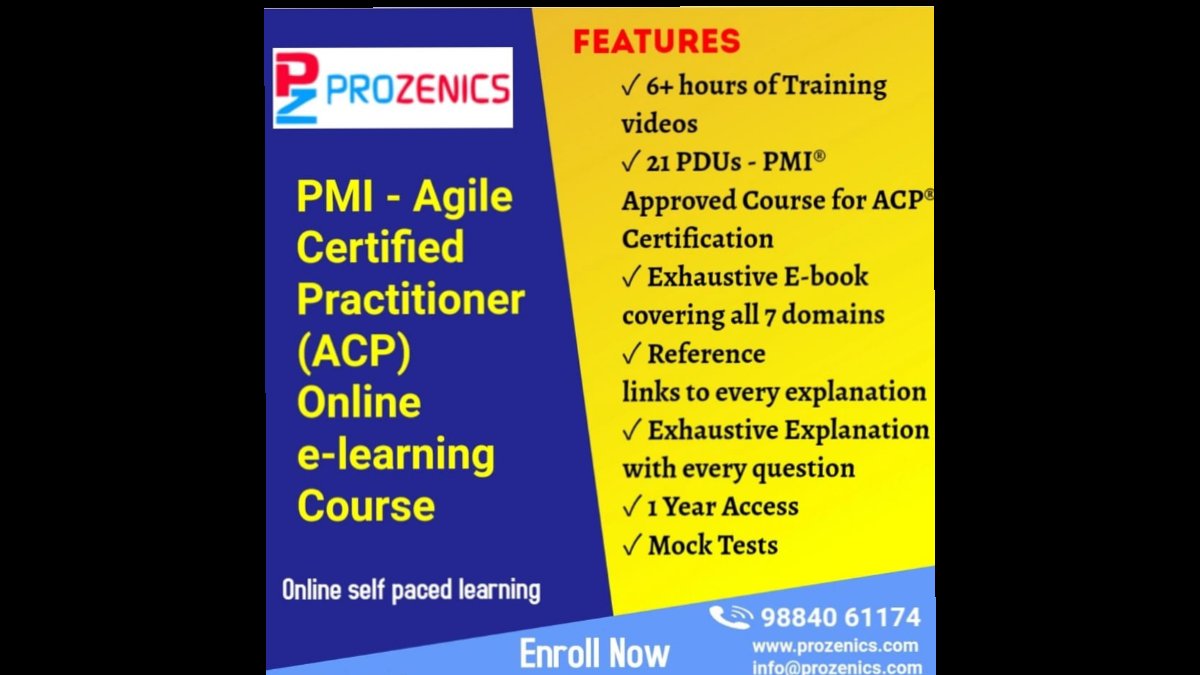 Prozenics's tweet image. #PMI #Agilepractitioner #eLearning #career
#Developer #ebooks #certificate
