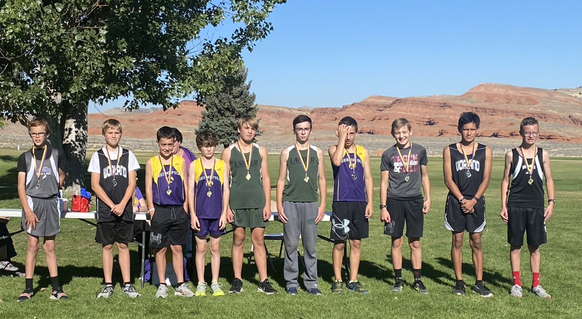 LanderMS_XC's tweet photo. Lander boys (Logan M. and Logan H.) finishing In the top 10 at the Bobcat Invite! https://t.co/v4CGXQIFuU
