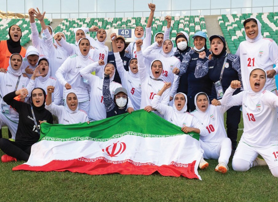 PressTV's tweet photo. Iran's women national football team beat Jordan 4-2 on penalties to qualify for AFC Women's Asian Cup 2022 for the first time in history. https://t.co/ixm8kd1jjD