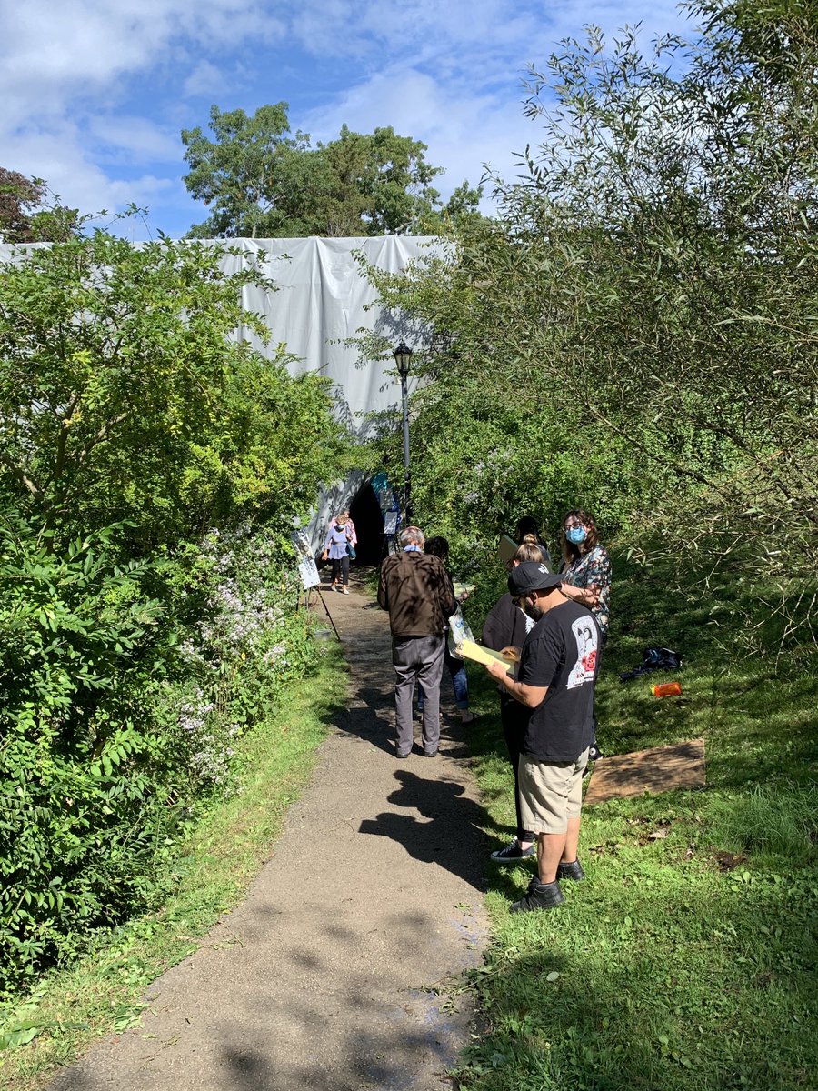 Surveys underway at our public art exhibit on urban wildlife in Plymouth