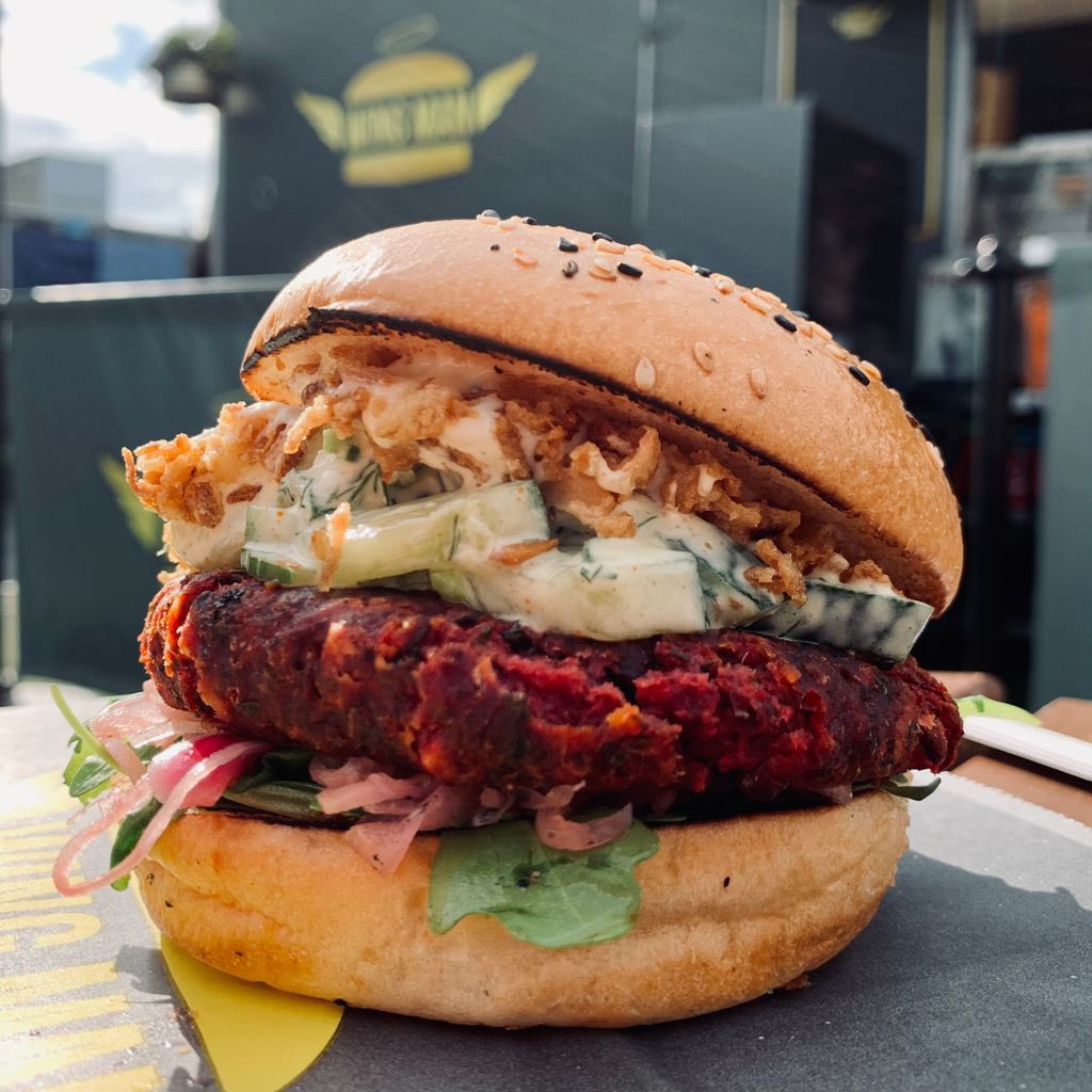 Introducing the limited edition … Beetroot Bun Bby 🤤

The vegan burger of dreams (if we do say so ourselves 😉) 

Smokey BBQ beetroot, lightly spiced cucumber raita, rocket, pickled onions &amp; confit garlic, toasted Coghlan’s vegan sesame bun 😍

Order now before it’s too late ⏳