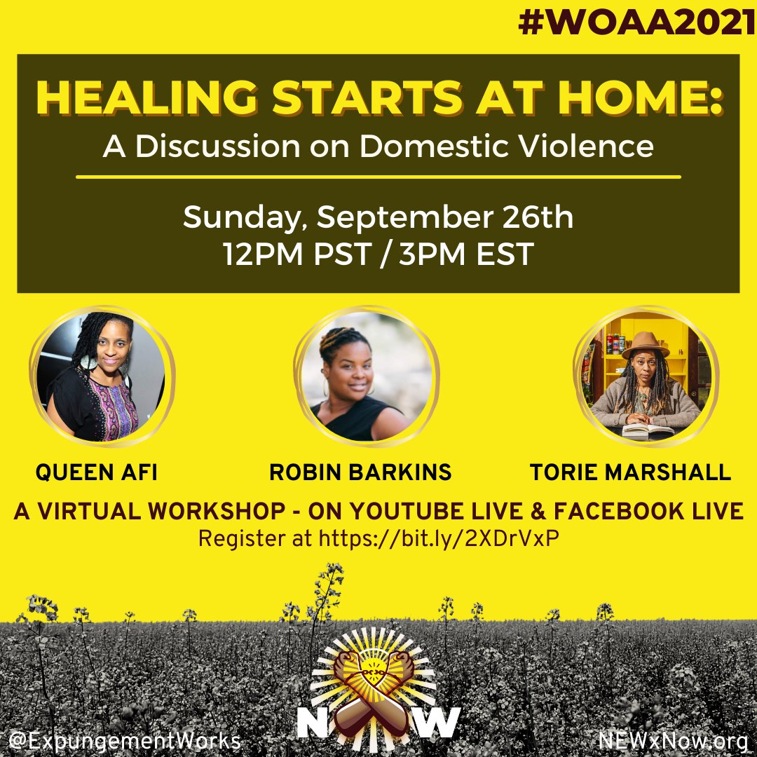 Join the dinner table conversation to create awareness around domestic violence that impacts our families and community so that we can begin to educate and evolve into a community focused on healing and change. 
#NEW2021 #WOAA2021