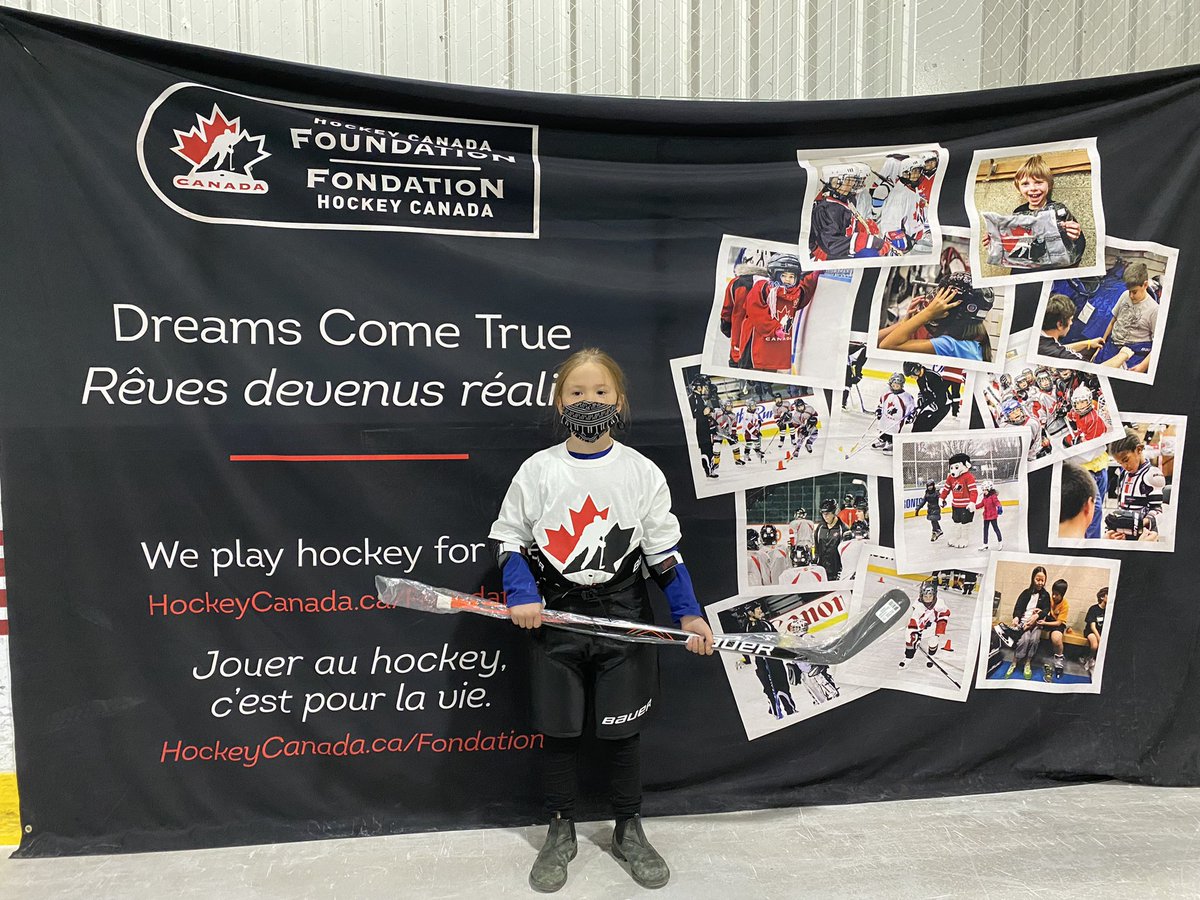 Qujannamiik <a href="/HockeyCanada/">Hockey Canada</a> for providing many Inuit youth with all new hockey gear. My panik Viivi is one lucky kid. #makehockeymore #hockeynorth #IAHA