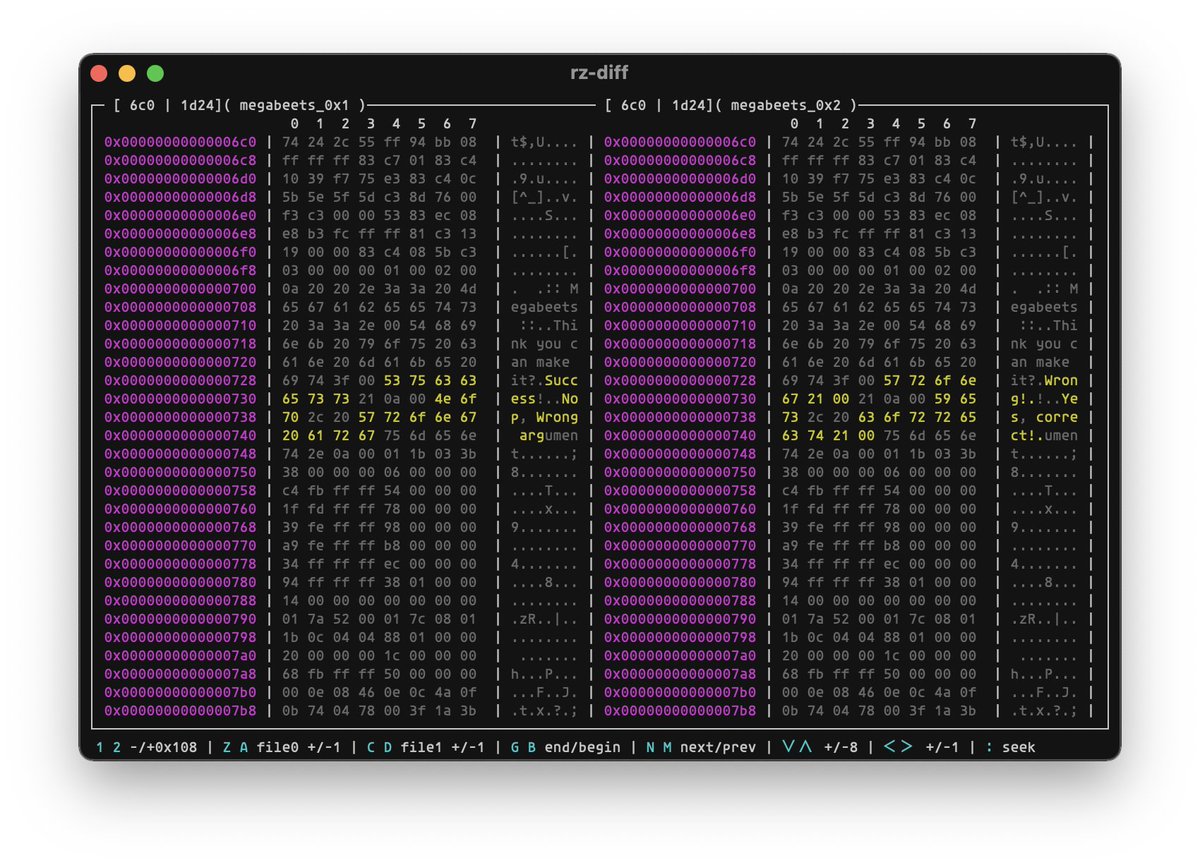 Welcome the long-awaited Rizin 0.3.0 release!
🌟It comes with a trove of changes: C types support has been rebuilt from scratch, new two-pane hex diffing mode, various binary loading and analysis improvements.
See more at github.com/rizinorg/rizin…