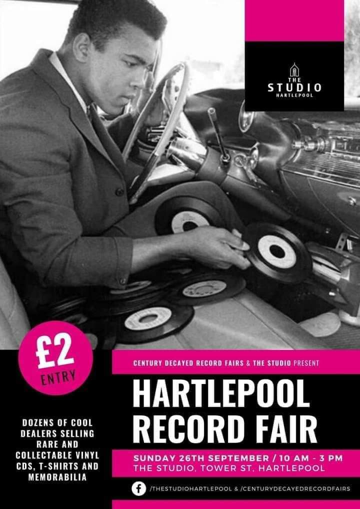 #HartlepoolRecordFair is back at The Studio TOMORROW!! From 10am til 3pm / £2otd ~ So come and grab some vinyl bargains and music memorabilia from some of the best dealers in the North.