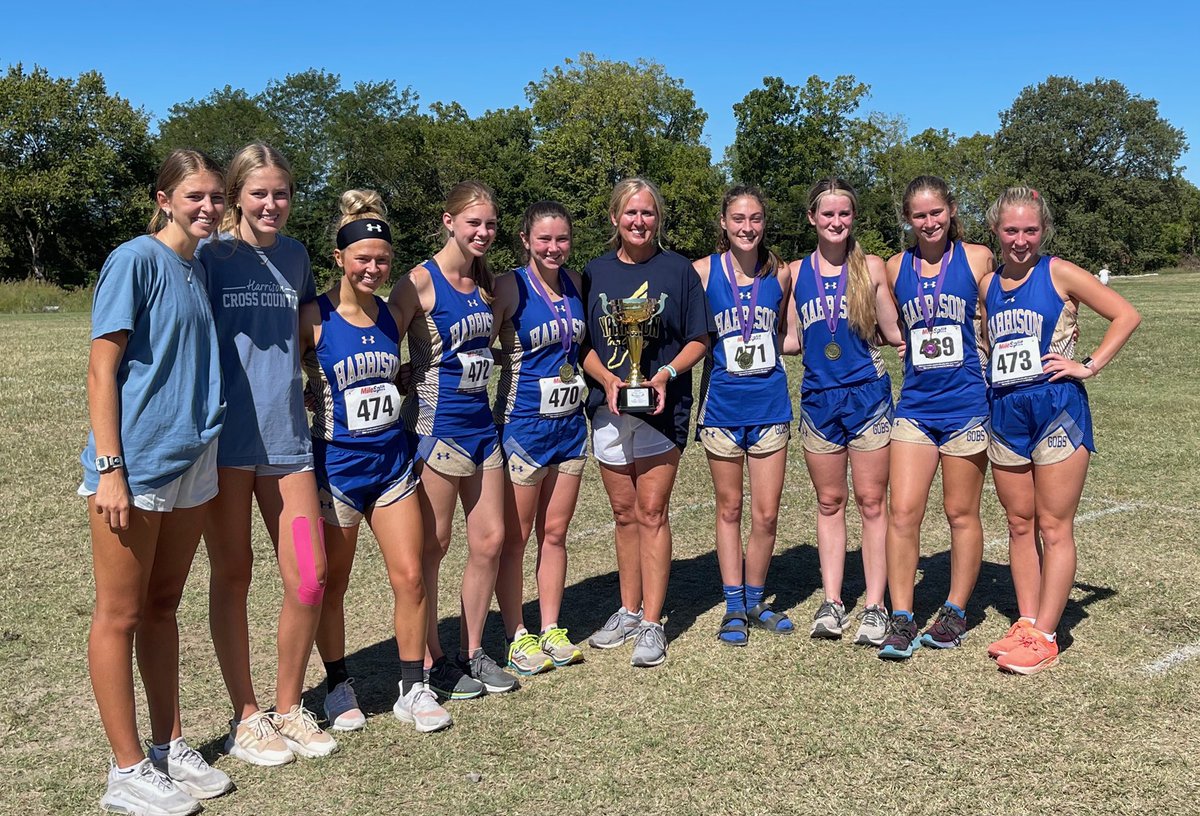harrisongoblins's tweet photo. Congrats to the Lady Goblin Cross Country team as they won the Berryville Back Forty Invitational. Medal winners are Elise Bell4th,
Camryn Casey-5th, Maddie Tramell-8th, Sager Clemence-9th. #GoGobs @GoblinAd https://t.co/zcPkgTYjSA
