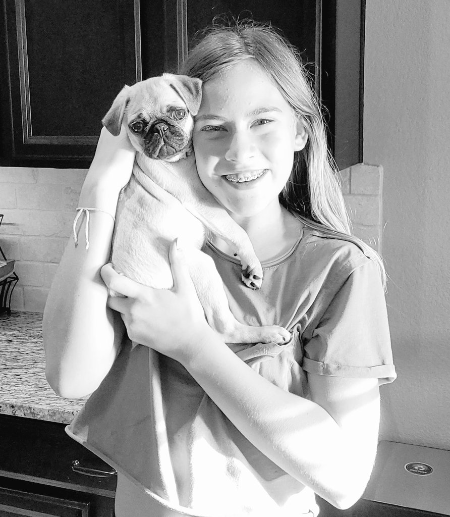 It's National Daugher's Day and I get to 'mom' two pretty great girls! 💜💜 #landynandlola #girlmom #dogmom