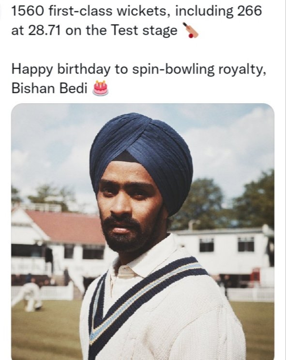 Happy birthday bishan singh bedi 