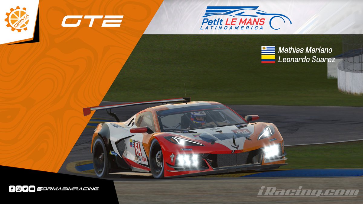 ORMA Simracing Team (@ormasimracing) on Twitter photo Hoy desde las 17:00 Arg 15:00 Col se estarán disputando las 4 Horas Petit Le Mans como preparación para las 10 horas Petit Le Mans oficiales <a href="/iracingofficial/">Indonesia Racing</a> el próximo fin de semana.
Esta vez estaremos acompañando a <a href="/mathiasmerlano/">Mathias Merlano</a> y @orma_leosugal en este gran evento
#VAMOSORMA Hoy desde las 17:00 Arg 15:00 Col se estarán disputando las 4 Horas Petit Le Mans como preparación para las 10 horas Petit Le Mans oficiales <a href="/iracingofficial/">Indonesia Racing</a> el próximo fin de semana.
Esta vez estaremos acompañando a <a href="/mathiasmerlano/">Mathias Merlano</a> y @orma_leosugal en este gran evento
#VAMOSORMA