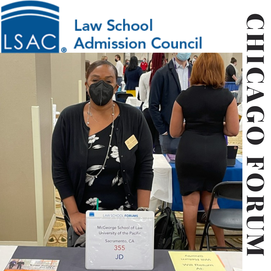 McGeorgeLaw's tweet photo. The #LSACForum in Chicago looks a bit different this year but Dean Simmons is there!  Look for her at table 355 to #ExperienceMcGeorge and learn about our alumni practicing around the Chicago area, across the nation, and worldwide. Don't forget your facemask!
#choosemcgeorge #mcg https://t.co/vqwrGJwZof