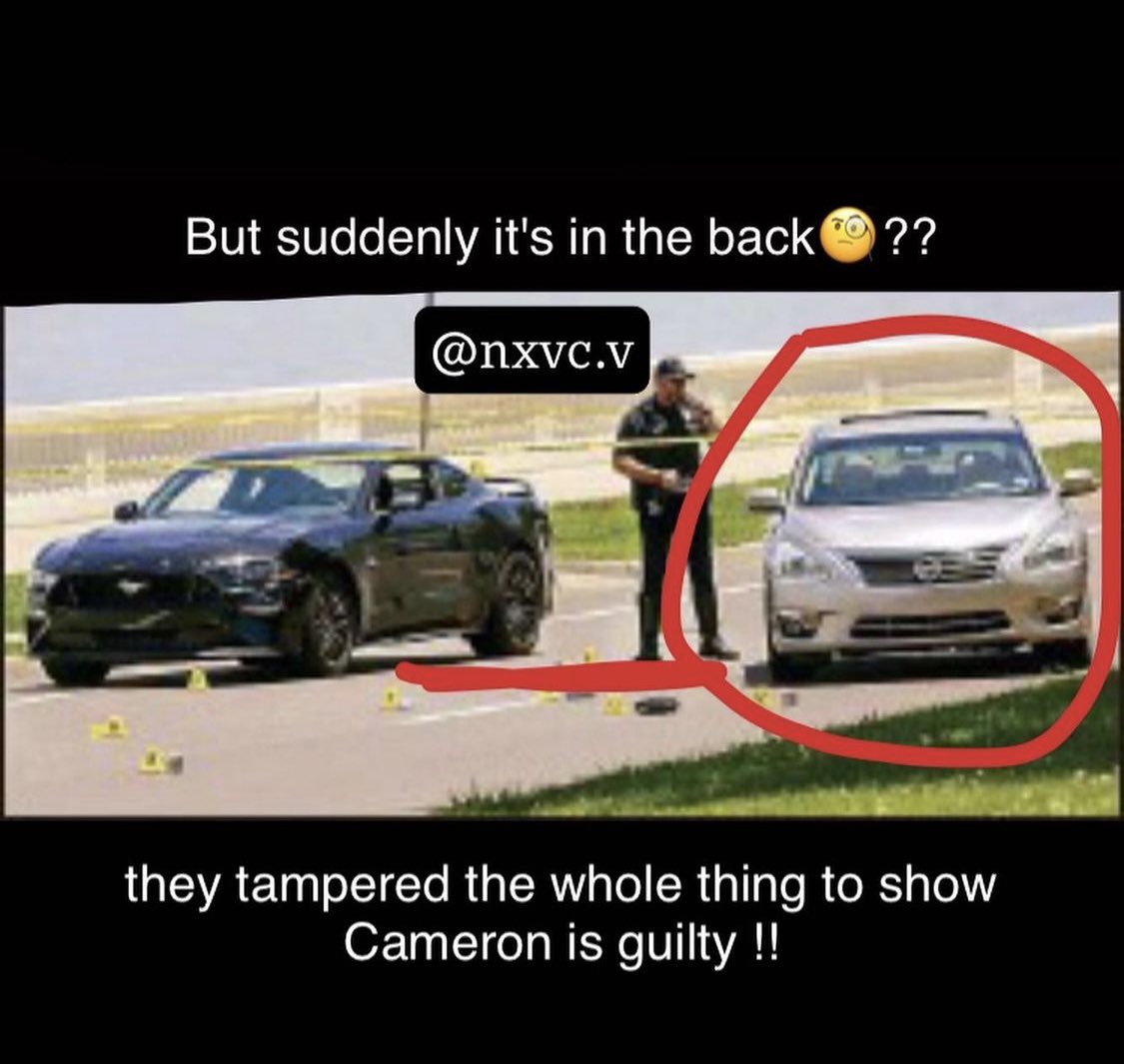 CHerrin101's tweet photo. its probably clear they changed the car’s position and direction,thats not fair.#CameronHerrinCase #floridajustice #Justice4CameronHerrin #justiceforcameronherrin #savecameron #JusticeForCameron #tampabay #TampaBayFL https://t.co/WtpMznqXaS