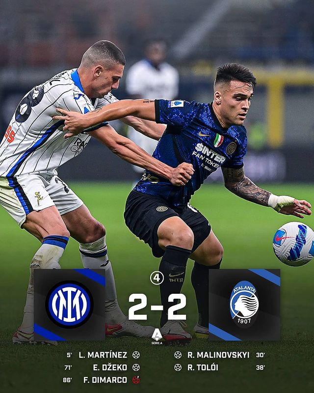 Inter &amp; Atalanta settle for a point each in a crazy football show 🤯