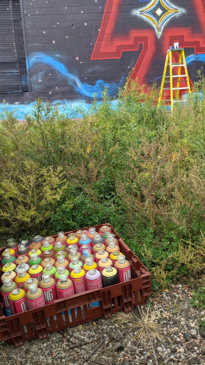 kar_nels's tweet photo. Bonus mural content. Mural under construction. #CEZMSP #Chromazone https://t.co/7nZhmiBFx5