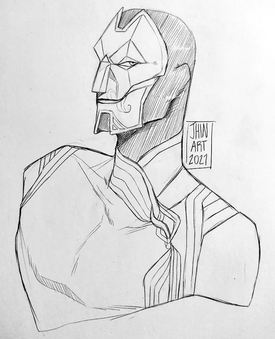 Another bust sketch is done >:D this time for @/StringsNBullets !! 