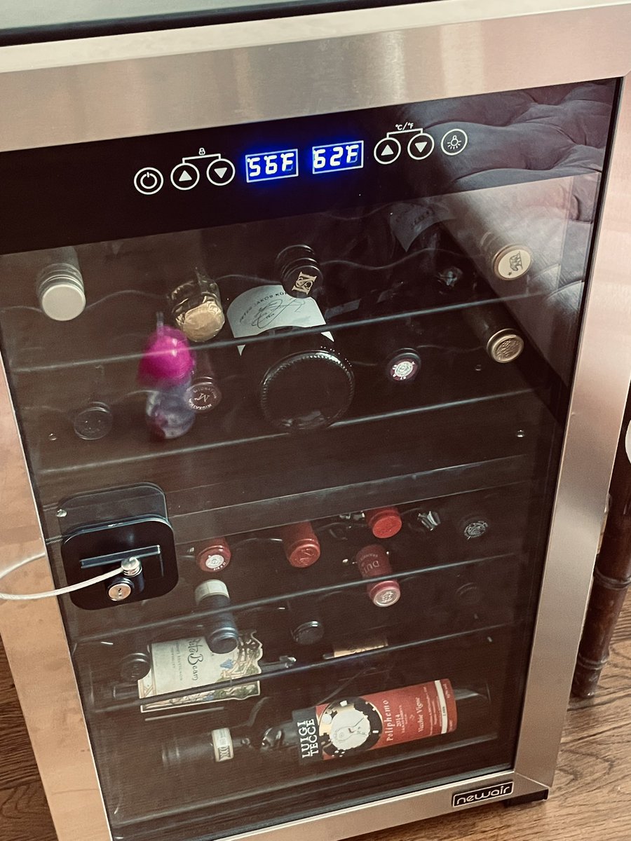 carissamgaine's tweet photo. Thank you dear husband for my #winefridge birthday gift. Shout out to @PotomacWines @MCFRareWine @ConwayChris & @weygandtwines for helping fill it. Also, I made it 40 years without being called Karen but today was the day🤔. #wine #rarewine @farnientewinery #vouvray #somanynames https://t.co/uH7llD0Ctn