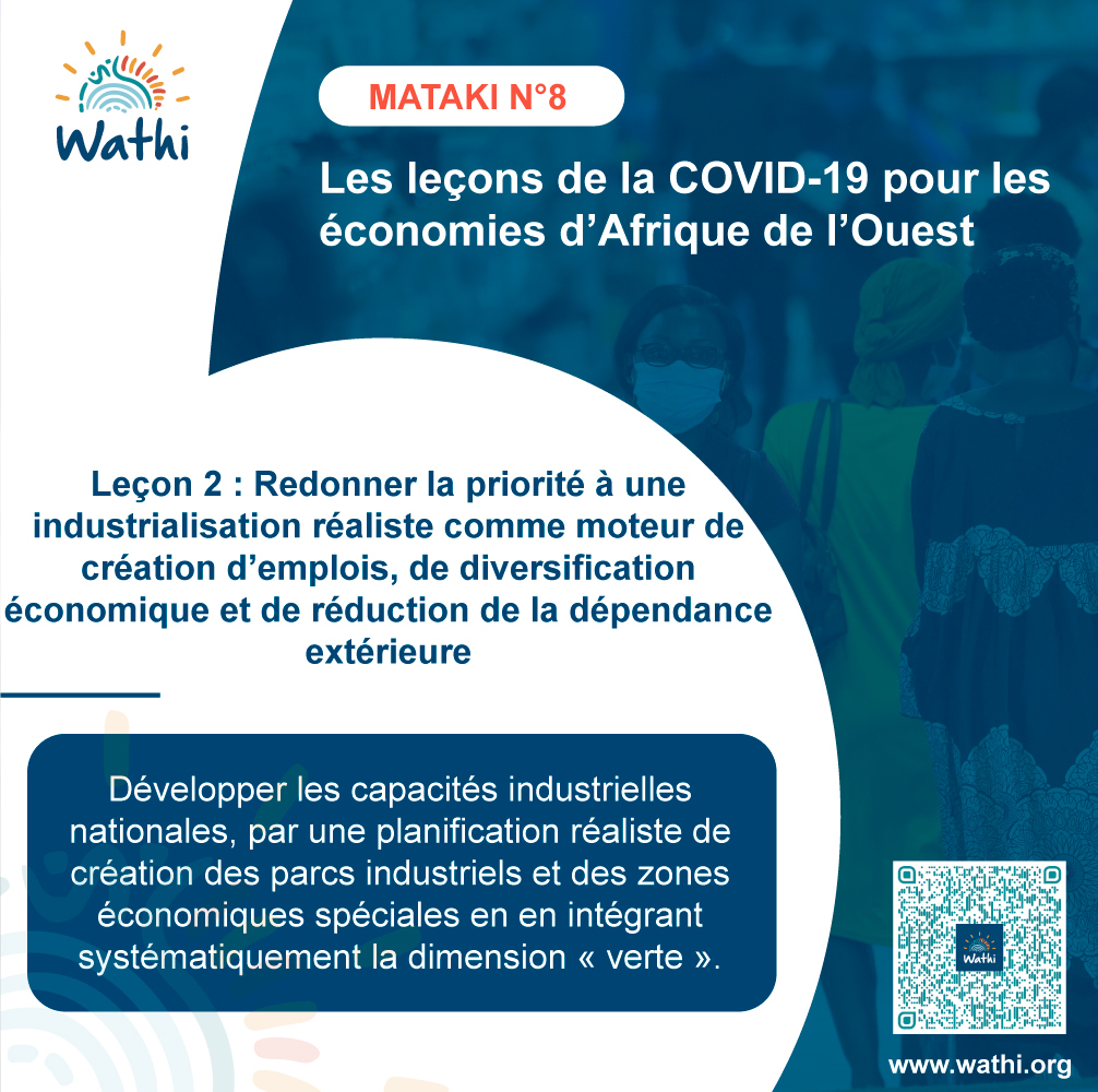 WATHI_ThinkTank's tweet photo. 📖#Extrait15 de notre Mataki, une publication qui propose 5 pistes pour orienter l’action collective des #citoyens et des #décideurs afin de revigorer les #économies des pays de l’Afrique de l’Ouest très affectées par la crise sanitaire.
📌En intégralité: https://t.co/UqepXom01c https://t.co/jgdVNvlbTX