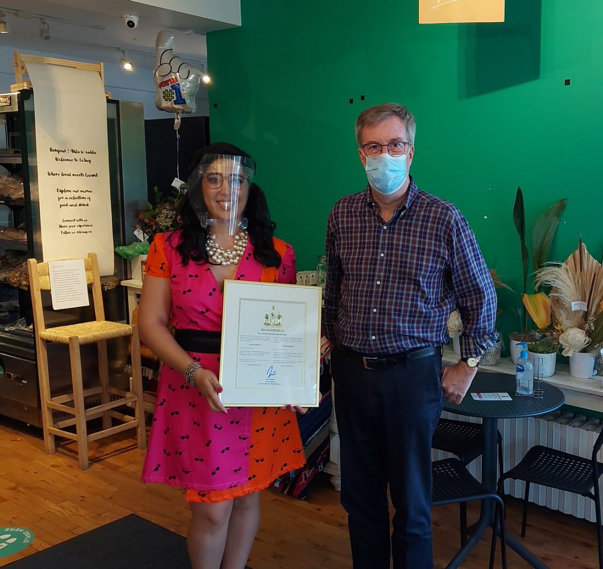 JimWatsonOttawa's tweet photo. Very honoured to welcome a new business to our city  Hanadesign - design, seamstress , alterations.  141 Beechwood Ave.  Another great success story of a new Canadian! Congratulations Hanady! https://t.co/mF2cMKmGy2