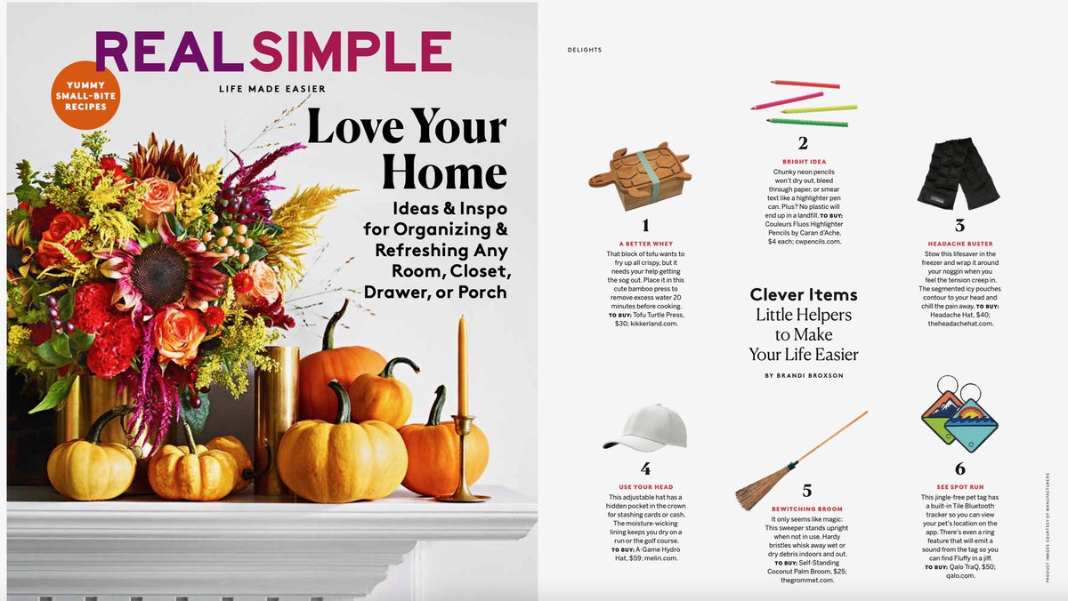 wil_llc's tweet photo. Thank you @RealSimple for including the #HeadacheHat in #cleverfinds Check out the October issue to see it! #RealSimple #theheadachehat #theoriginalheadachehat #everythingbranding https://t.co/kacmfdw71J