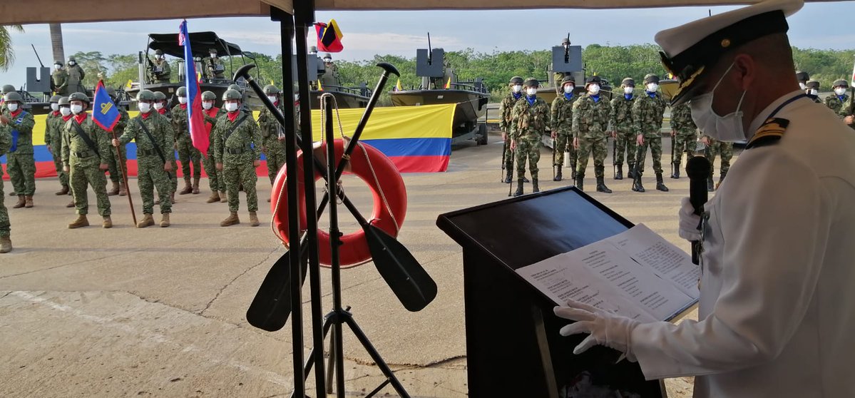FNA_ArmadaCol's tweet photo. En nuestro #BFIM32 se realizó la ceremonia de ascenso de un personal de Suboficiales. Así mismo, fueron impuestas unas condecoraciones militares a Oficiales, Suboficiales e #InfantesDeMarina profesionales orgánicos de esta Unidad.
¡Bravo Zulú a los ascendidos y condecorados! https://t.co/3tCnz7Dx1G