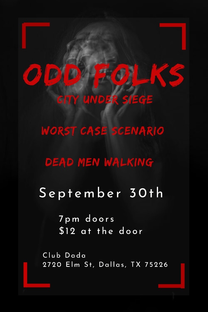ClubDadaDFW's tweet photo. Coming September 30! @OddFolksTX with @CUSRock, @wcsrock, and @GriffinHoltby!
Tix at the door 🎫🚪 https://t.co/c0aJbkB8Q2