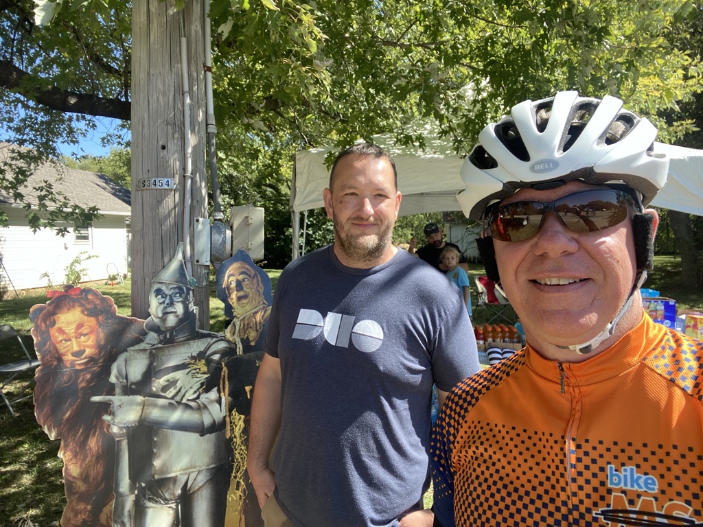 Volunteers volunteering for Bike MS; and <a href="/millardjk/">𝕏 → @millardjk@vmst.io | Jim K Millard</a> came by.