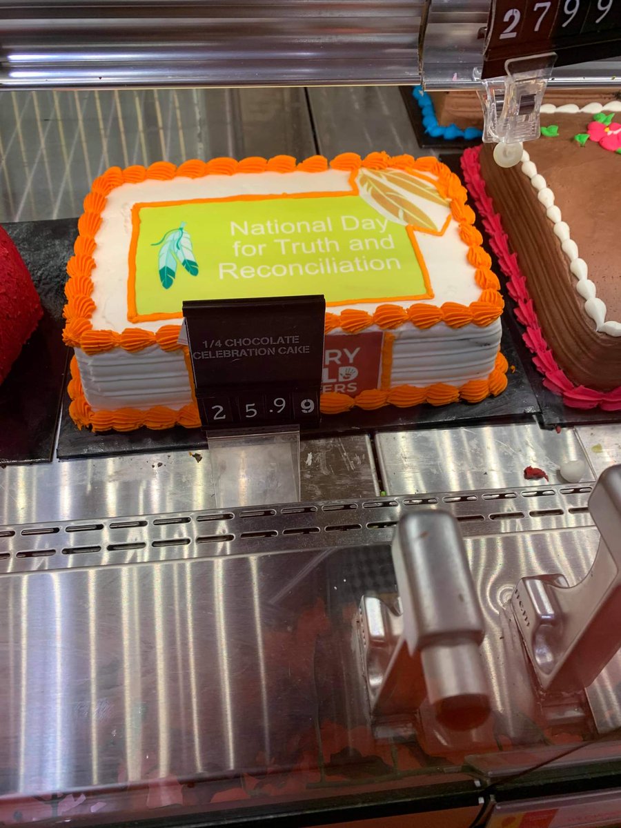 ArcandjMs's tweet image. Hey @loblawco !
I know you wrote you would be looking into it but your "celebration cake" for reconciliation day is still for sale. How are you benefitting survivors by profiting from the trauma? Cake isn't one of the calls for action  #KnowMoreDoBetter @CBCNews