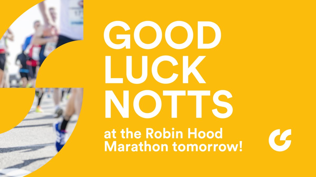 Ginger Root Agency (@gingerroot) on Twitter photo GOOD LUCK to everyone taking part in the <a href="/RobinHoodHalf/">Robin Hood Marathon Events</a> Marathon, Mini Marathon or the <a href="/nottslive/">NottinghamshireLive</a> Corporate Challenge tomorrow. Go be #amazing - you got this!🏅
#Nottingham #run GOOD LUCK to everyone taking part in the <a href="/RobinHoodHalf/">Robin Hood Marathon Events</a> Marathon, Mini Marathon or the <a href="/nottslive/">NottinghamshireLive</a> Corporate Challenge tomorrow. Go be #amazing - you got this!🏅
#Nottingham #run