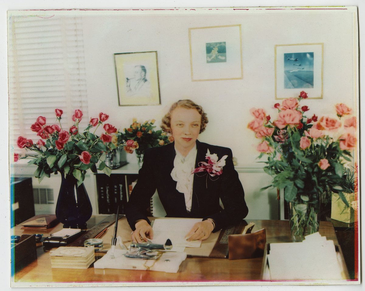 Beechcraft's tweet photo. Olive Ann Beech was a change maker and #aviation legend. She pushed social norms and proved that women can be successful business leaders.

In honor of her 118th birthday, we celebrate her legacy and the lasting mark she left on the company. 

Learn more: https://t.co/SBEciU9Ekb https://t.co/Ik5fCUZBe8