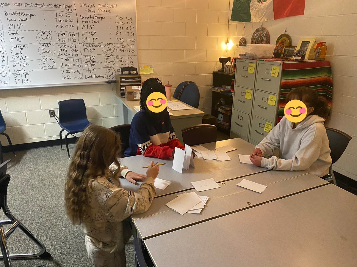 ProfeNRodriguez's tweet photo. My sweet Home Court (advisory) students doing some team- and tower-building! 🗼🤝 @MVSchools @MountBakerMS #teambuilding #SEL https://t.co/vVHq9BryC8