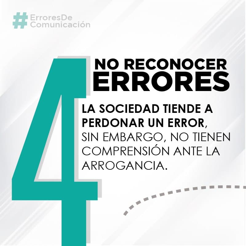 Reconocer nuestros errores y demostrar humildad al respecto nos permitirá conectar con nuestra audiencia, porque indicamos que existe el interés de corregir y así evitar vuelva a suceder. 
#Comunicación #MarketingDigital #AgenciaDigital #ErroresDeComunicación #StragicConsulting