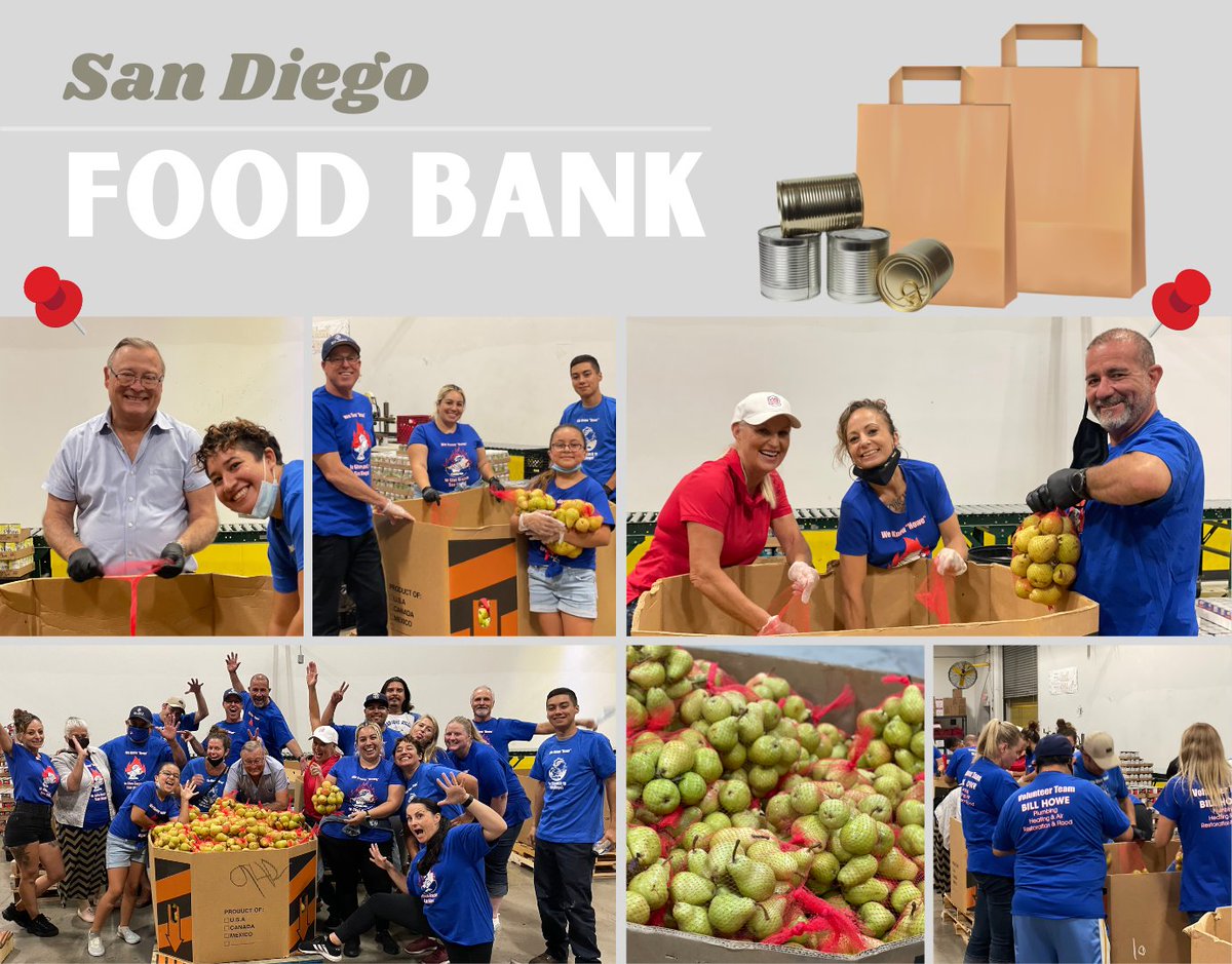 BHowePlumbing's tweet photo. Volunteering at the San Diego Food Bank was so much fun! We love this opportunity to take an active role the community every month. Thank you for having us!
#FoodBank #BillHowe #SanDiego #Plumbing #HeatingandAir #RestorationandFlood #Lining #EthicalBusiness #LocalBusiness https://t.co/IomAUagzIp