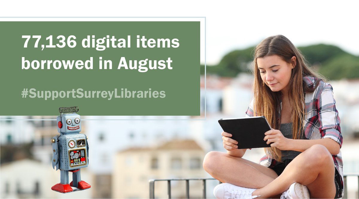 surreylibrary's tweet photo. 77,136 eBooks, audiobooks &amp; magazines were borrowed last month on OverDrive &amp; Libby.

That’s a record number for our growing e-collection!
Support Surrey Libraries today: https://t.co/VfGXzYDwKE
#FastFacts #SupportSurreyLibraries https://t.co/KmY5yfsETP