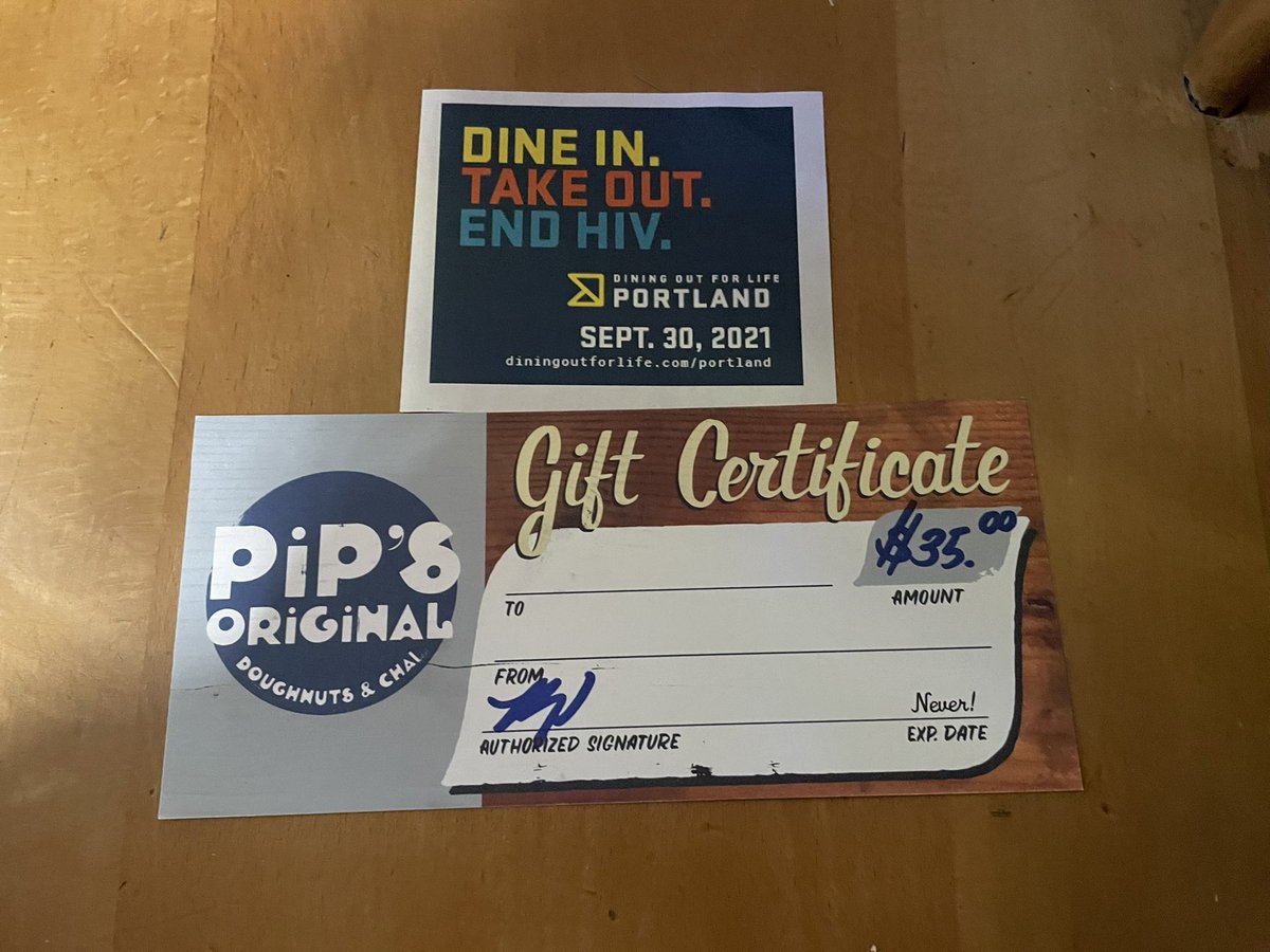 One item you could win when you donate at diningoutforlife.com/city/portland/ thanks <a href="/PipsOriginal/">Pip's Original</a> for the donation!! #dineoutgiveback #dineoutendback #september30th