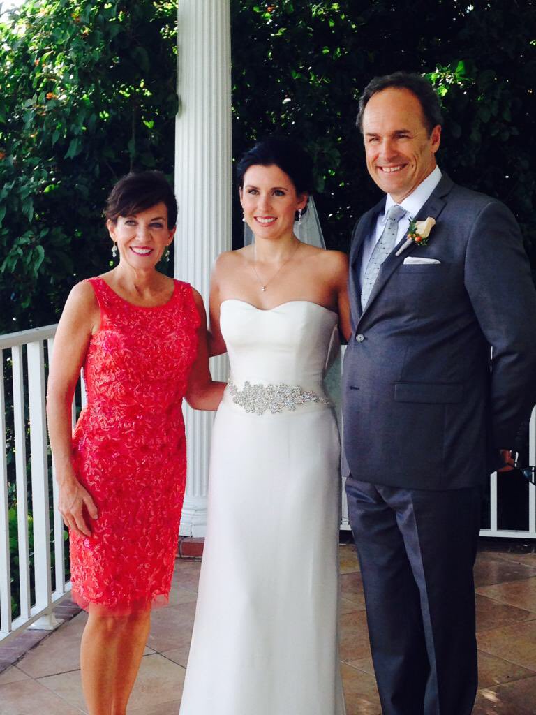 Governor Hochul stands with her daughter Katie and her husband Bill at Katie's wedding