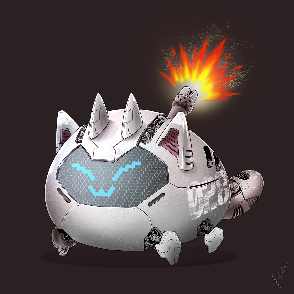 denzelberg28's tweet photo. my concept design of MECH AXIE 🔥🔥🔥
@AxieInfinity 
#axiefanart https://t.co/jyw9F28xug